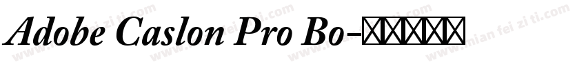 Adobe Caslon Pro Bo字体转换